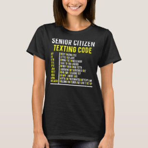 Camiseta Mais velho Cidadão Enviando Mensagens de Código Id