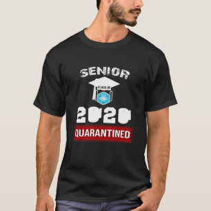 Camiseta Mais velho Classe de Graduação em Quarentena 202