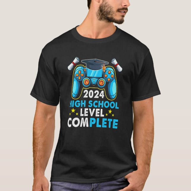 Camiseta Mais velho Completo Nível Do Segundo grau Gamer 20 (Frente)