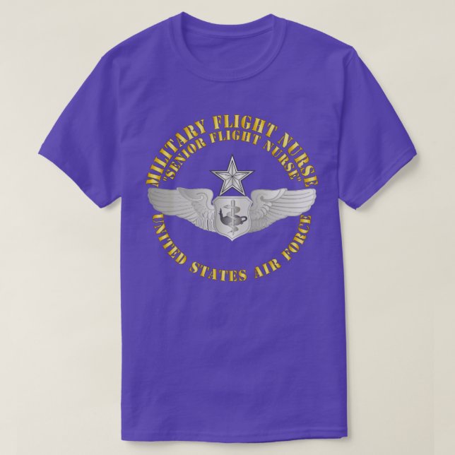 Camiseta Mais velho de enfermeiro de voo militar USAF (Frente do Design)