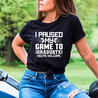 Camiseta Mais velho De Graduação Engraçado Eu Parei Meu Jog