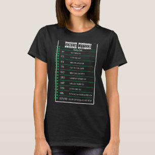 Camiseta Mais velho de notebook Código de mensagens de text