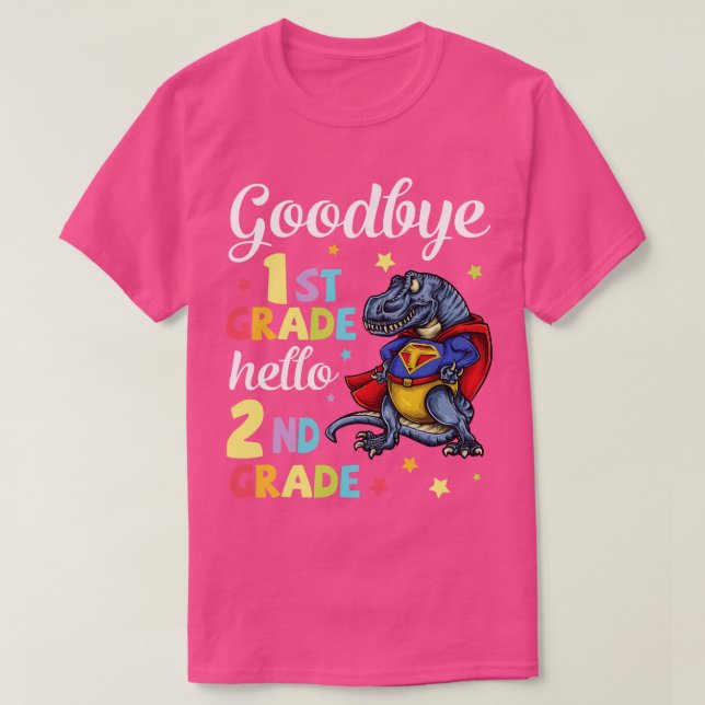 Camiseta Mais velho Dinossauro Estudante Adeus 1 rua Grau A (Frente do Design)