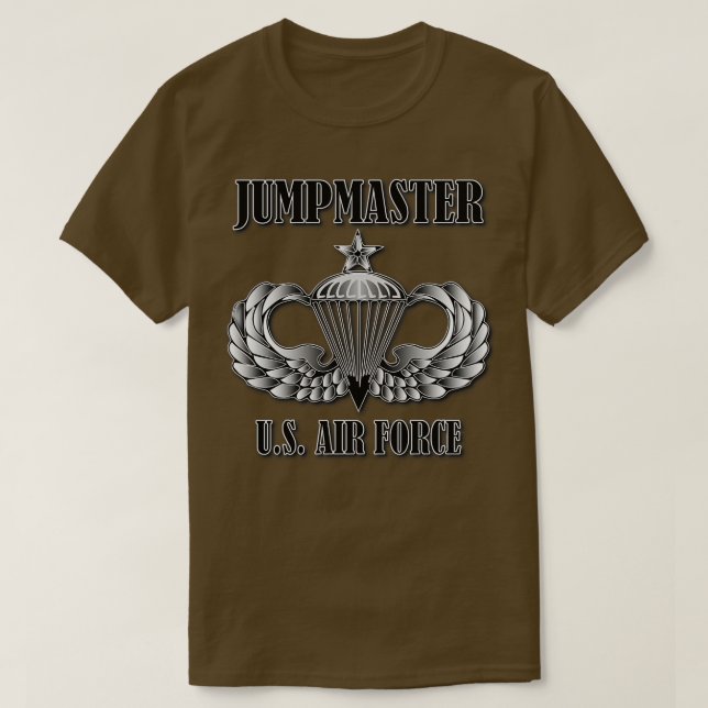 Camiseta Mais velho Jumpmaster Wings US Air (Frente do Design)