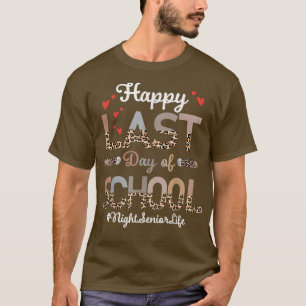 Camiseta Mais velho Noturno Feliz Dia Passado Da Escola Leo