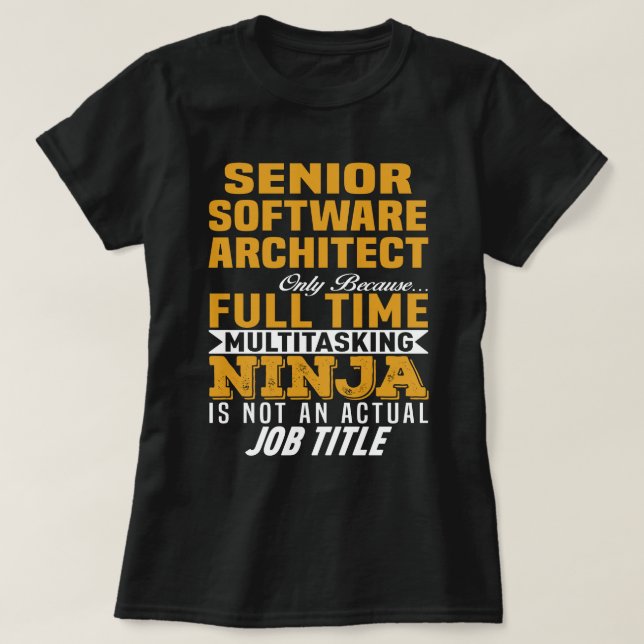 Camiseta Mais velho Software Architect (Frente do Design)