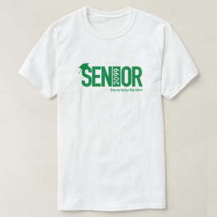 Camiseta Mais velho verde com Boné de formatura