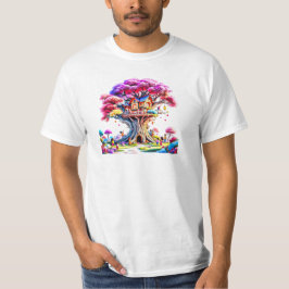 Camiseta Maison perchée dans un arbre magique.