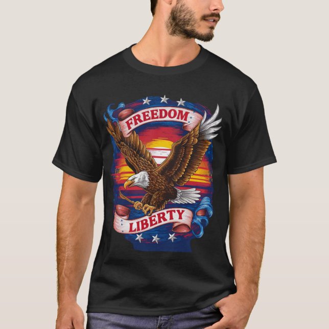 Camiseta Majestade de Águia: Símbolo da Forte Camisa-T (Frente)