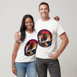 Camiseta Majestade Do Leão Ao Pôr-do-Sol