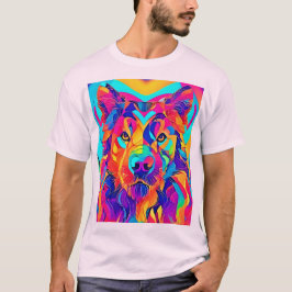 Camiseta Majestade do Lobo Psicodélico