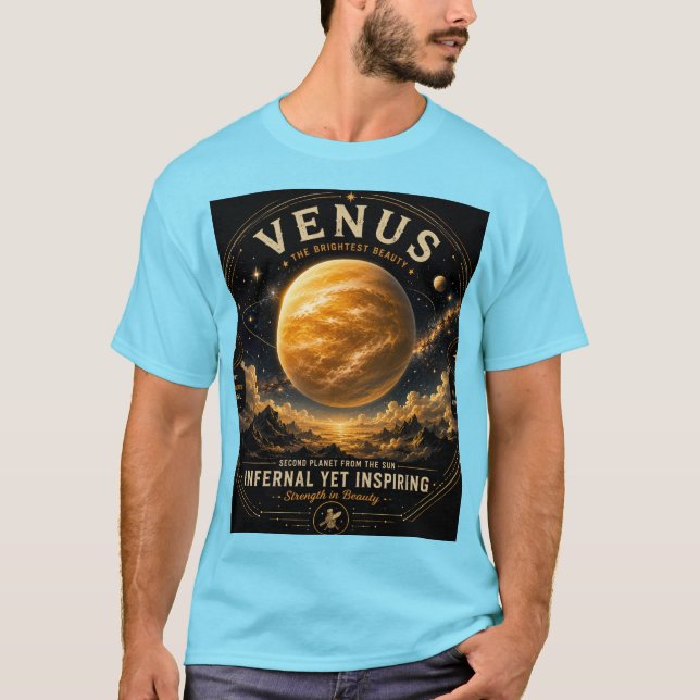Camiseta Majestade Dourada de Vênus. (Frente)