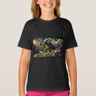 Camiseta "Majestade Fluida: O Elefante Encantado"