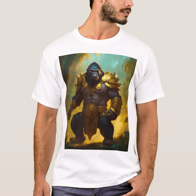 Camiseta Majestade Gorilla: Rei da Camisa-da-Selva (Frente)