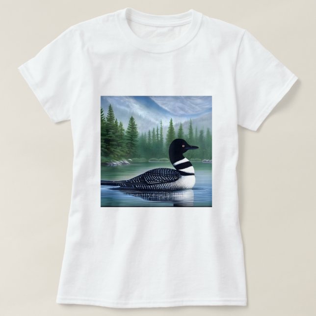 Camiseta Majestade Norte Wilderness Loon (Frente do Design)