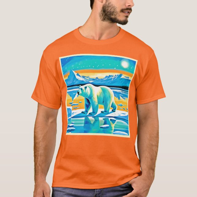 Camiseta Majestade Polar: Paisagem Ártica (Frente)