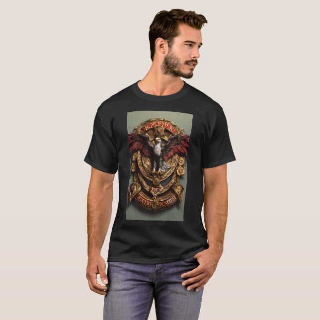 Camiseta "Majestade Sentinel: O Hawk em Voo" (Frente Completa)