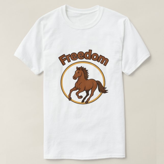 Camiseta **Majestic Arabian Horse in the Golden Desert** (Frente do Design)