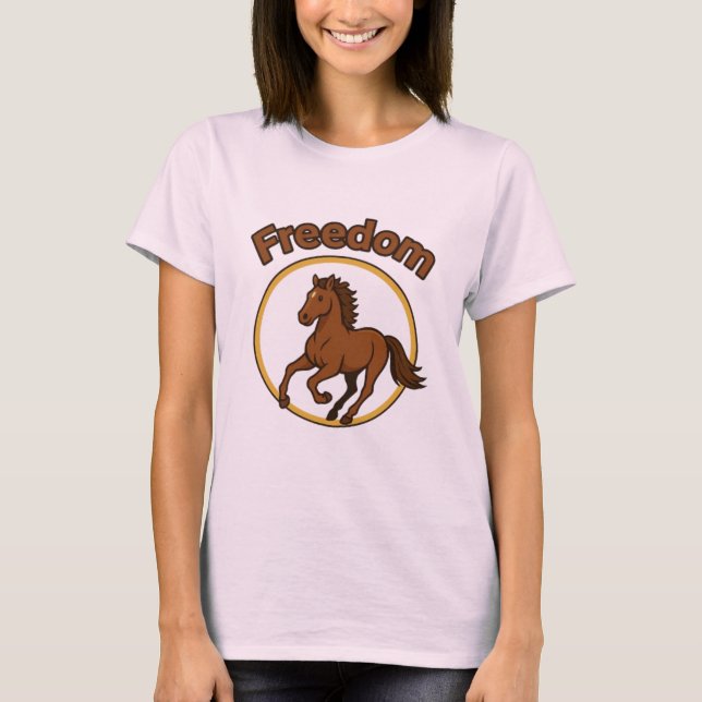 Camiseta **Majestic Arabian Horse in the Golden Desert** (Frente)
