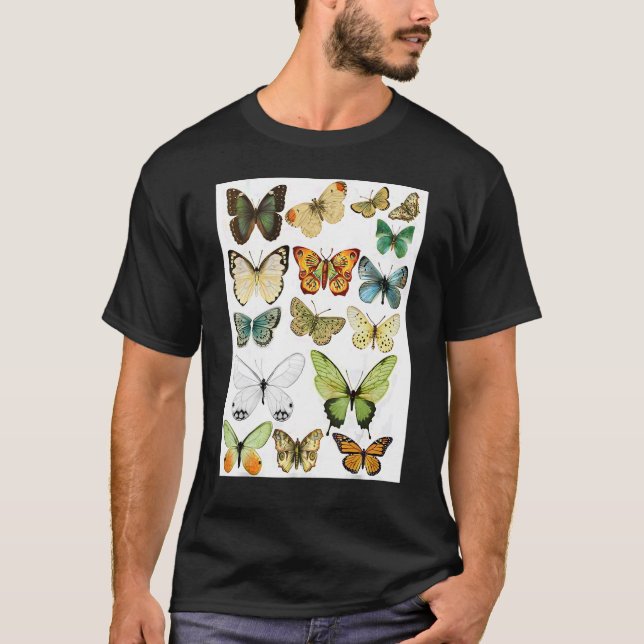 Camiseta Majestic Butterfly  Blue Butterflies Morpho (Frente)