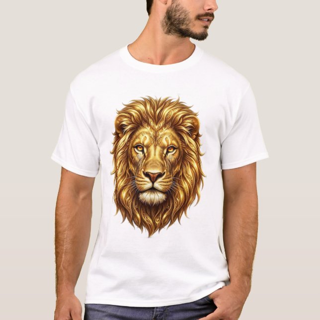 Camiseta Majestic Golden Lion King Art T-Shirt (Frente)