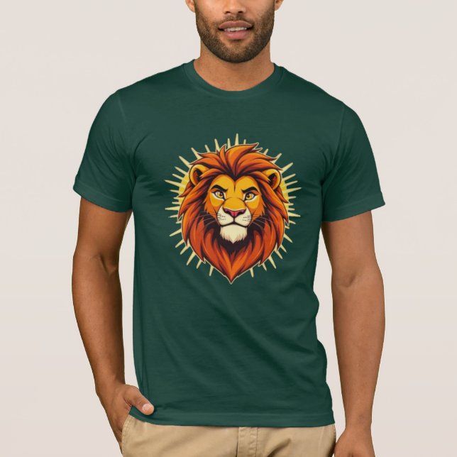 Camiseta Majestic Lion – King of Power and Authority (Frente)