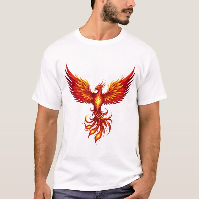 Camiseta Majestic Phoenix T-Shirt – Fiery Rebirth Mythical  (Frente)