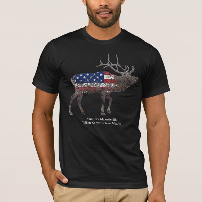 Camiseta Majestosa Elk da América (Frente)