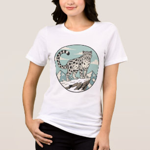 Camiseta Majestosa Leopardo-da-Nevada