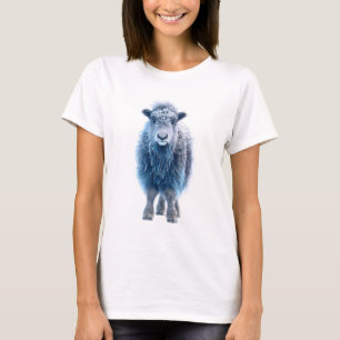 Camiseta Majestosa Vaca Bezerrinha Etérea Azul das Terras A