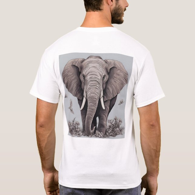 Camiseta Majestoso Elefante   (Verso)