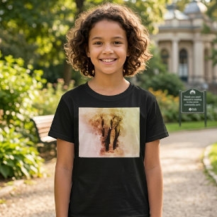 Camiseta Majestoso Elefante Africano Macho Andando Aquarela