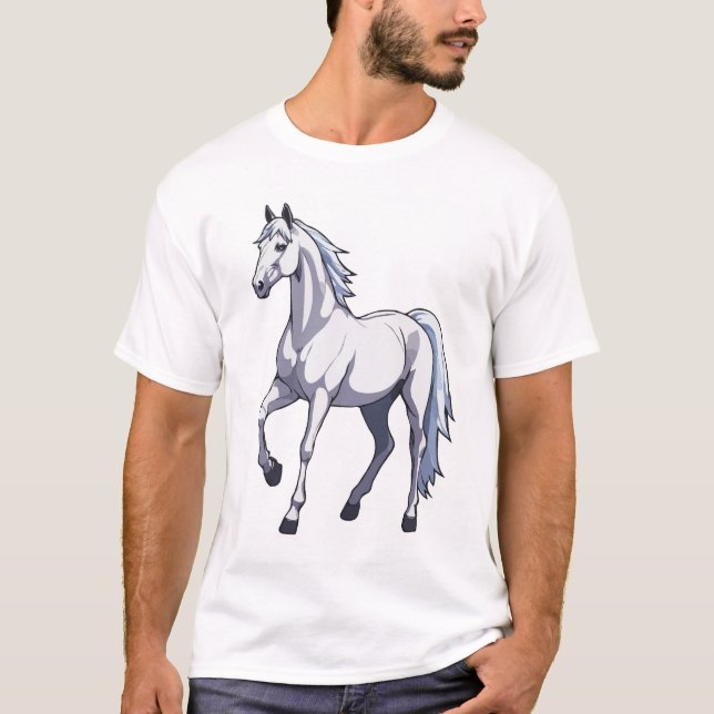 Camiseta Majestoso Leão Branco - Um Símbolo da Liberdade (Frente)