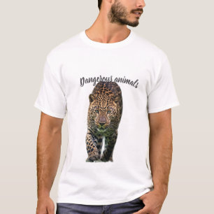 Camiseta Majestoso Leopardo Passeando na Arte da Vida Selva