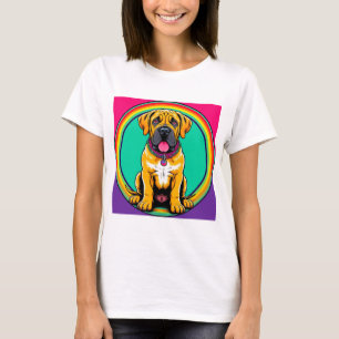 Camiseta Majestoso Retrato de Cachorro Vibrante