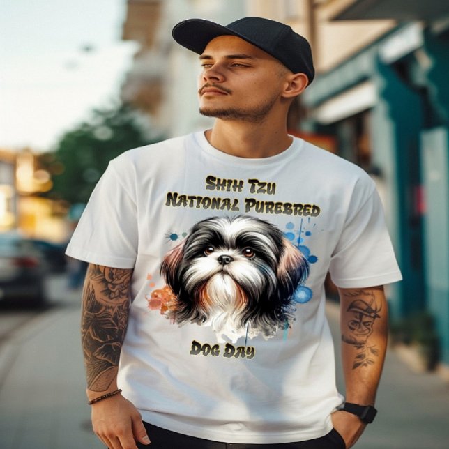 Camiseta Majestoso Shih Tzu: Nacional Purebred (Criador carregado)