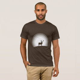 Camiseta Majestoso Silhueta de Veado sob Luz Lunar