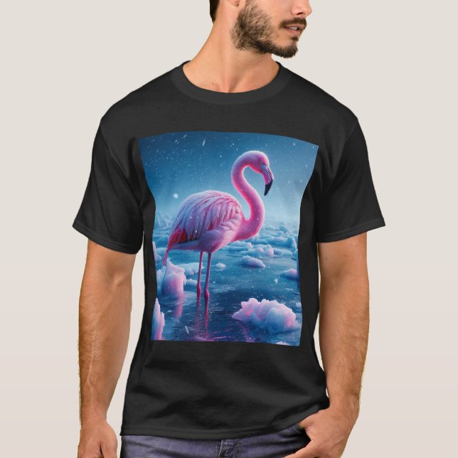 Camiseta Majexpressa Flamingo no Ártico Wonderland T-Shirt (Frente)