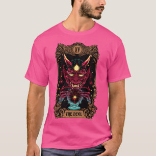 Camiseta Major Arcana Tarot Card O Diabo XV Halloween