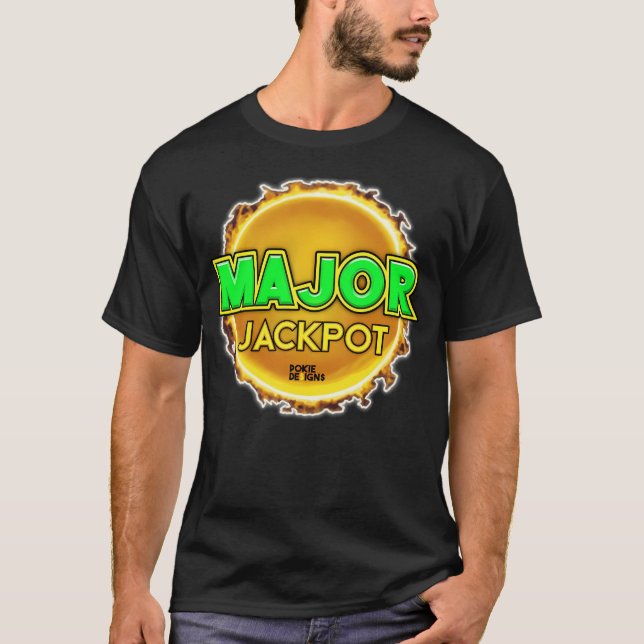 Camiseta Major Jackpot Design - Designs Pokie (Frente)