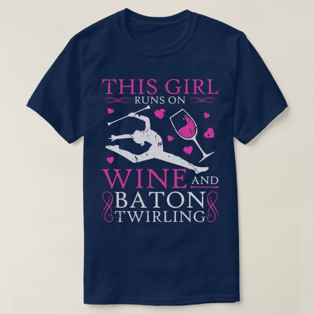 Camiseta Majorette Baton Womens Baton Twirler (Frente do Design)
