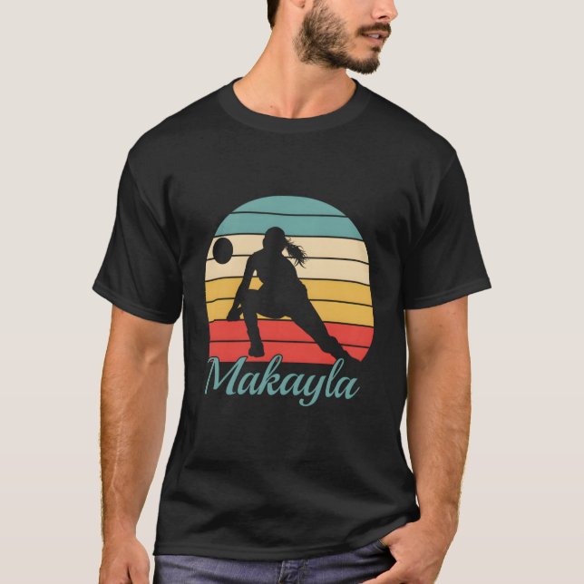 Camiseta Makayla Name Personalizado Voleibol (Frente)