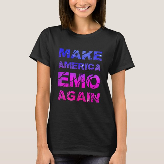 Camiseta Make America Emo Again   Pastel Goth (Frente)