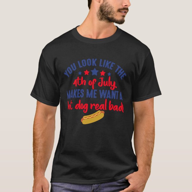 Camiseta Makes Me Want a Hot Dog Real Bad (Frente)