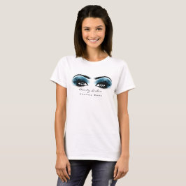 Camiseta Makeup Artist Beaust Lashes Studio Blue Marinho Ey