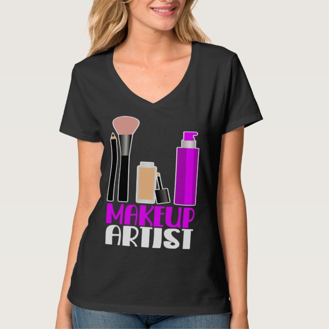 Camiseta Makeup artist beautician cosmetics (Frente)