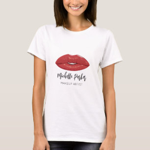Camiseta Makeup Artist Beauty Nome dos Lábios