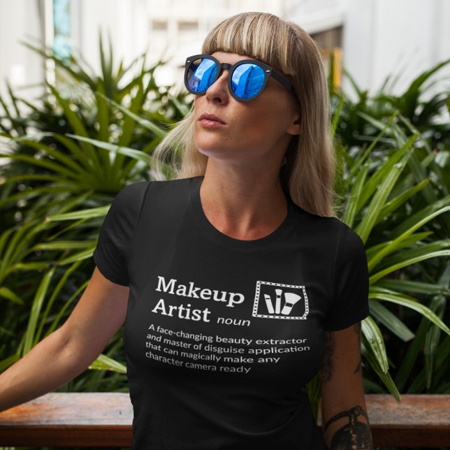 Camiseta Makeup Artist Definition Dark Mode - Film Crew (Criador carregado)