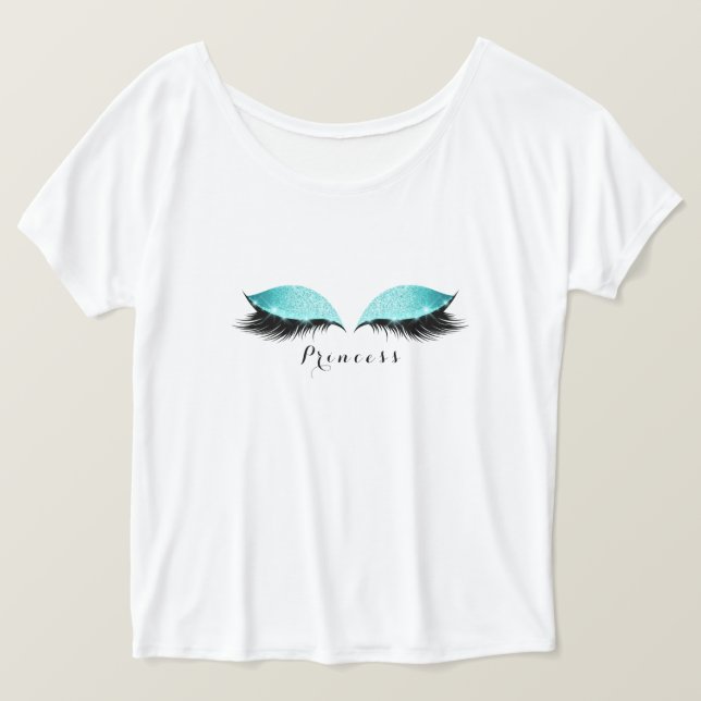 Camiseta Makeup Lashes Black Tiffany Beauname Princesa (Frente do Design)