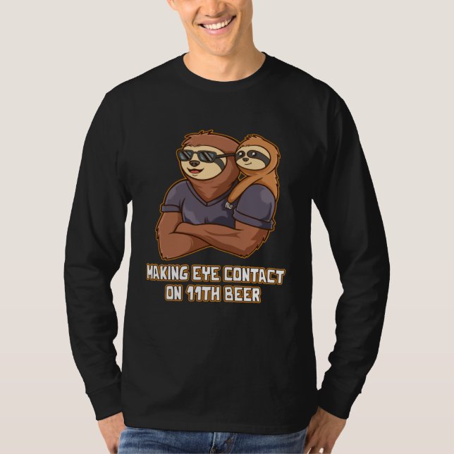 Camiseta Making Eye Contact on 11th Beer Dad Beer  Daddy Dr (Frente)